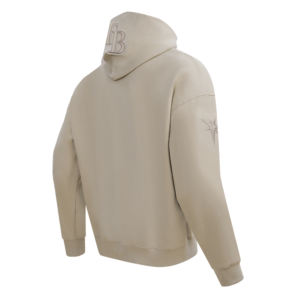 MLB TAMPA BAY RAYS NEUTRAL MEN'S  DROP SHOULDER FLC PO HOODIE (TAUPE)