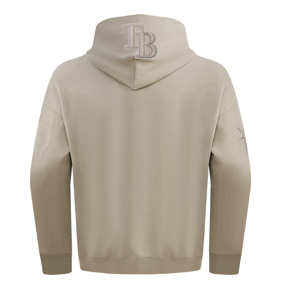 MLB TAMPA BAY RAYS NEUTRAL MEN'S  DROP SHOULDER FLC PO HOODIE (TAUPE)