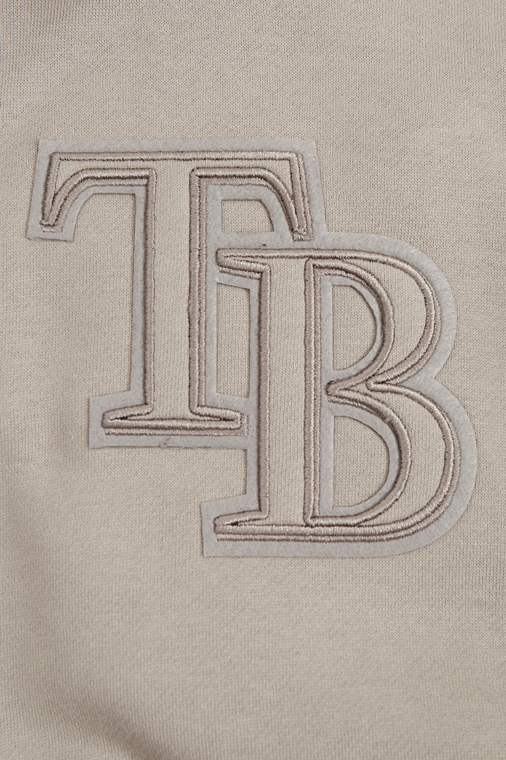 MLB TAMPA BAY RAYS NEUTRAL MEN'S  DROP SHOULDER FLC PO HOODIE (TAUPE)