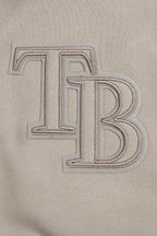 MLB TAMPA BAY RAYS NEUTRAL MEN'S  DROP SHOULDER FLC PO HOODIE (TAUPE)