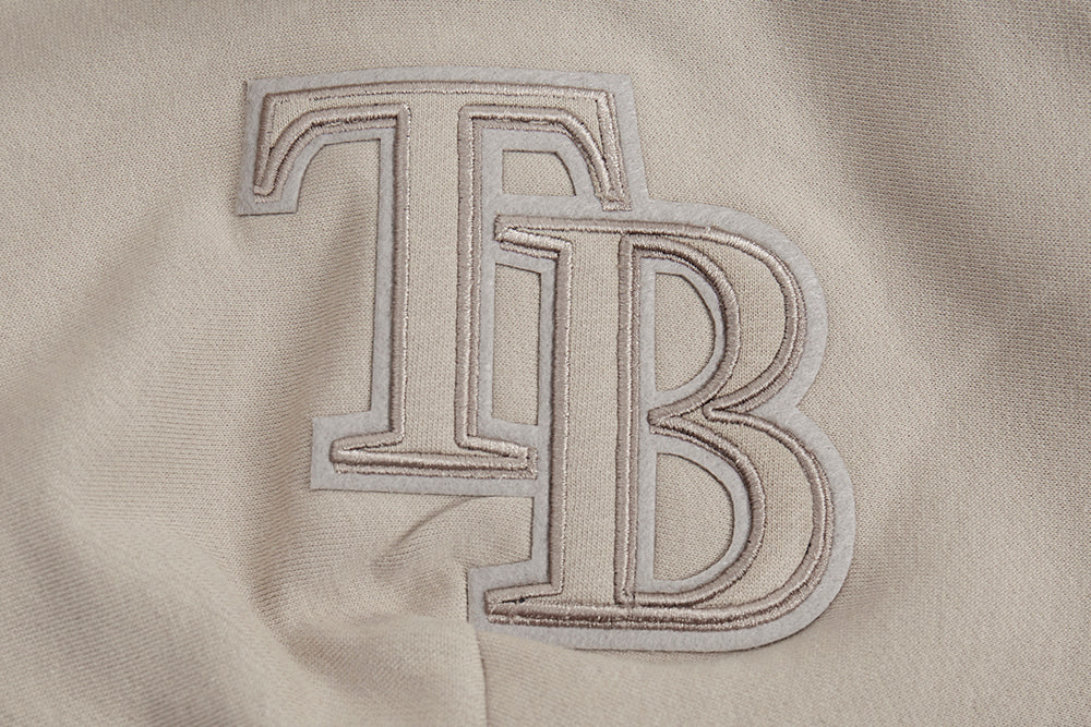 MLB TAMPA BAY RAYS NEUTRAL MEN'S  DROP SHOULDER FLC PO HOODIE (TAUPE)