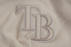 MLB TAMPA BAY RAYS NEUTRAL MEN'S  DROP SHOULDER FLC PO HOODIE (TAUPE)