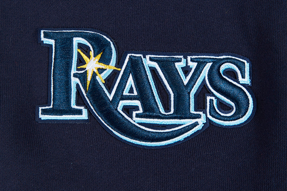 MLB TAMPA BAY RAYS SCRIPT TAIL MEN'S RIB FLC PO HOODIE (MIDNIGHT NAVY)