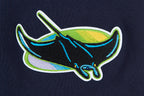 MLB TAMPA BAY RAYS SCRIPT TAIL MEN'S RIB FLC PO HOODIE (MIDNIGHT NAVY)