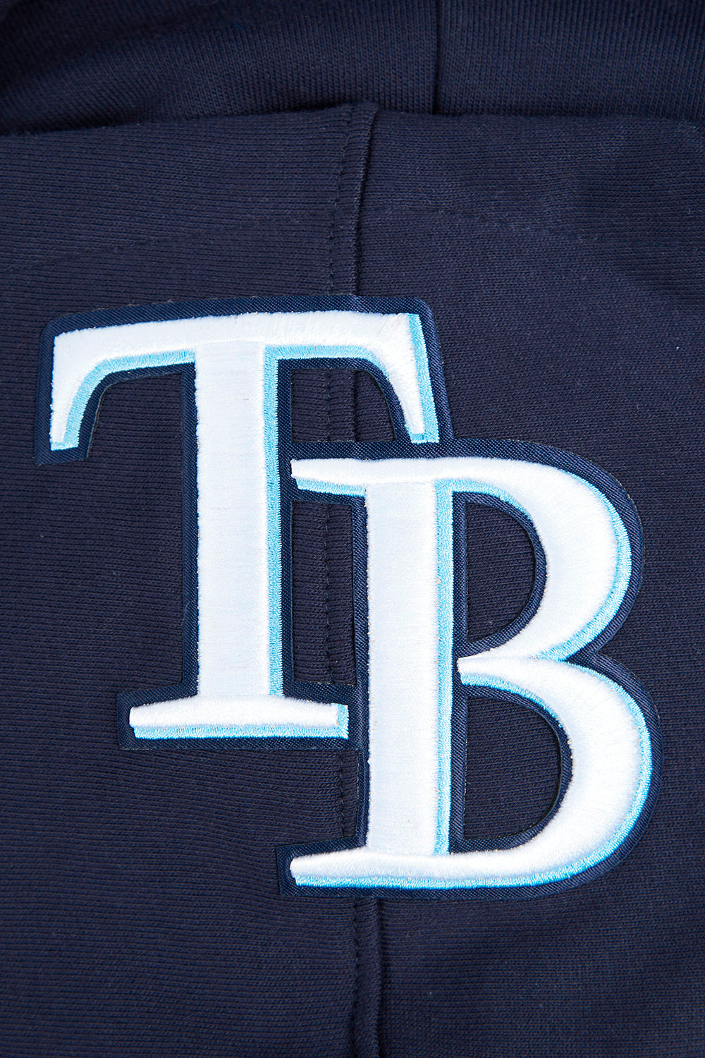 MLB TAMPA BAY RAYS SCRIPT TAIL MEN'S RIB FLC PO HOODIE (MIDNIGHT NAVY)