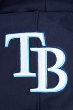 MLB TAMPA BAY RAYS SCRIPT TAIL MEN'S RIB FLC PO HOODIE (MIDNIGHT NAVY)