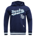 MLB TAMPA BAY RAYS SCRIPT TAIL MEN'S RIB FLC PO HOODIE (MIDNIGHT NAVY)