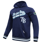 MLB TAMPA BAY RAYS SCRIPT TAIL MEN'S RIB FLC PO HOODIE (MIDNIGHT NAVY)
