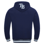 MLB TAMPA BAY RAYS SCRIPT TAIL MEN'S RIB FLC PO HOODIE (MIDNIGHT NAVY)