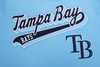 MLB TAMPA BAY RAYS SCRIPT TAIL CHANDAIL À CAPUCHON EN MOLLETON CÔTELÉ POUR HOMME (BLEU UNIVERSITÉ)