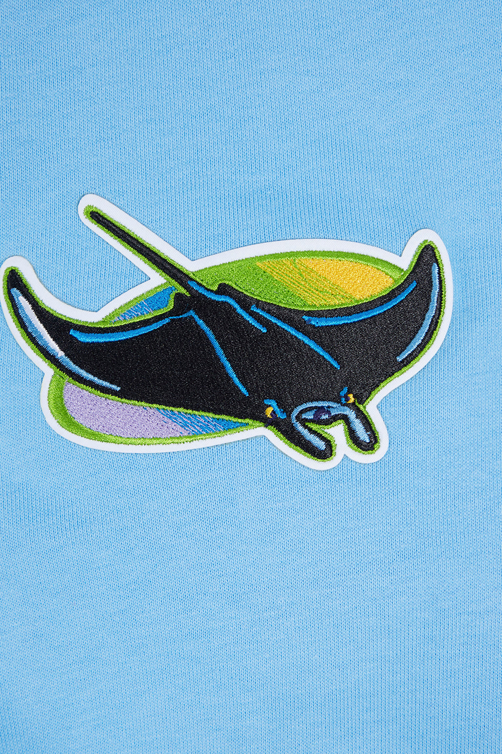 MLB TAMPA BAY RAYS SCRIPT TAIL CHANDAIL À CAPUCHON EN MOLLETON CÔTELÉ POUR HOMME (BLEU UNIVERSITÉ)