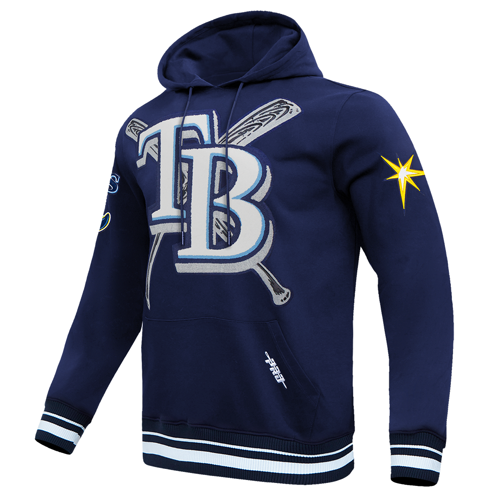 MLB TAMPA BAY RAYS MASH UP MEN'S RIB FLC PO HOODIE (MIDNIGHT NAVY)