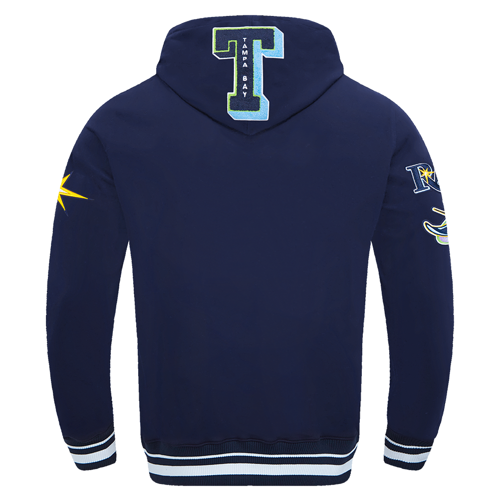MLB TAMPA BAY RAYS MASH UP MEN'S RIB FLC PO HOODIE (MIDNIGHT NAVY)