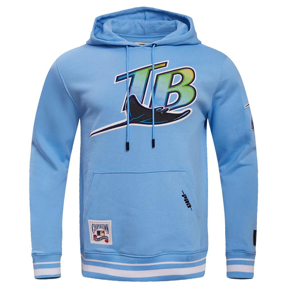 MLB TAMPA DEVIL RAYS RETRO CLASSIC MEN'S PULLOVER HOODIE (UNIVERSITY BLUE)