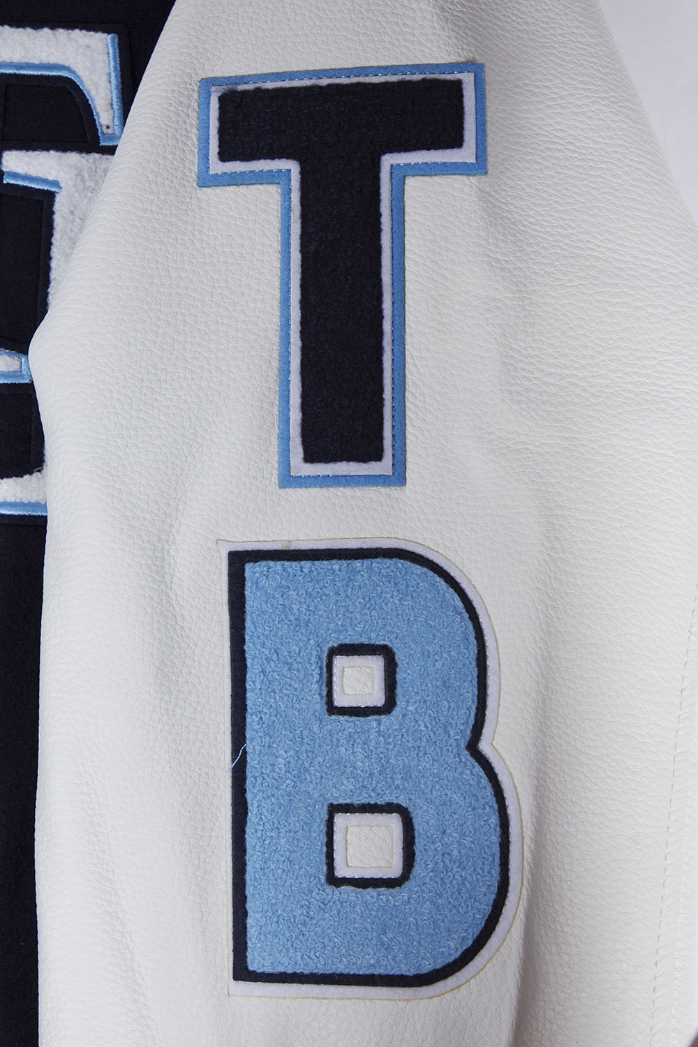 MLB TAMPA BAY RAYS SCRIPT TAIL MEN'S VARSITY JACKET (MIDNIGHT NAVY/WHITE)