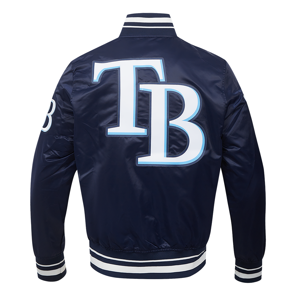 MLB TAMPA BAY RAYS SCRIPT TAIL BLOUSON EN SATIN POUR HOMME (MARINE MINUIT)