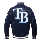 MLB TAMPA BAY RAYS SCRIPT TAIL BLOUSON EN SATIN POUR HOMME (MARINE MINUIT)