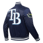 MLB TAMPA BAY RAYS SCRIPT TAIL BLOUSON EN SATIN POUR HOMME (MARINE MINUIT)