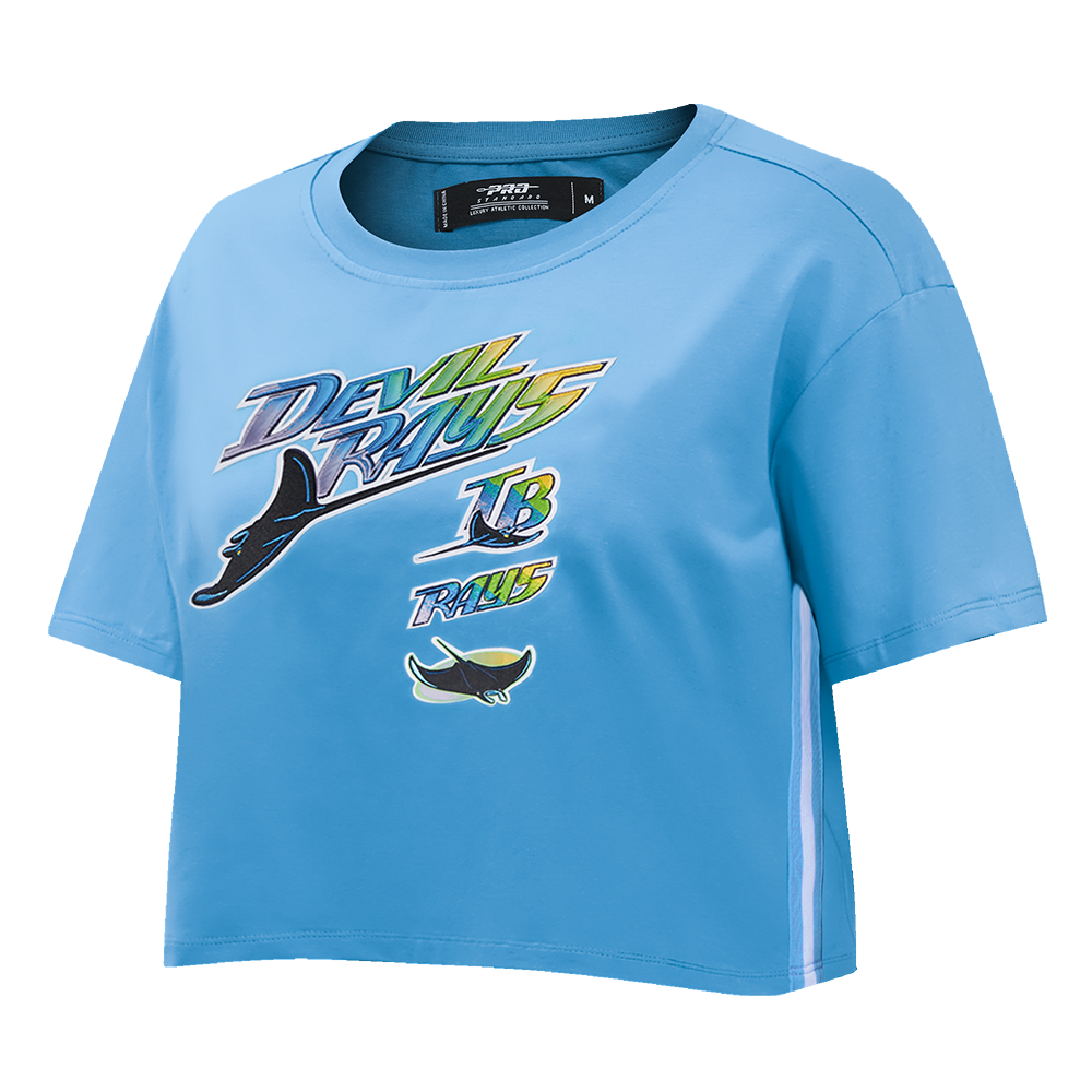 MLB TAMPA BAY RAYS RETRO CLASSIC WOMEN'S BOXY TOP (UNIVERSITY BLUE)