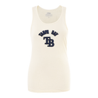 MLB TAMPA BAY RAYS TRIPLE TONAL RELAXED FIT WOMEN'S RACERBACK (EGGSHELL)