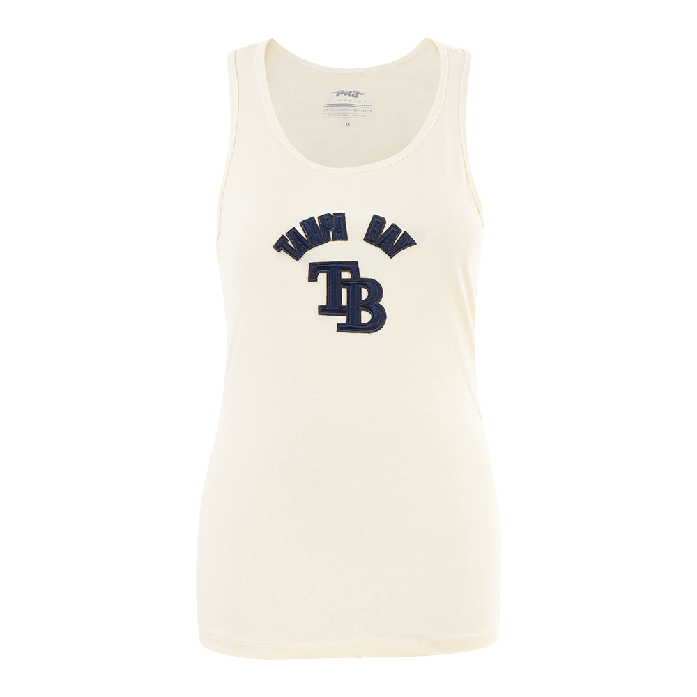MLB TAMPA BAY RAYS TRIPLE TONAL RELAXED FIT WOMEN'S RACERBACK (EGGSHELL)