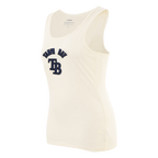 MLB TAMPA BAY RAYS TRIPLE TONAL RELAXED FIT WOMEN'S RACERBACK (EGGSHELL)