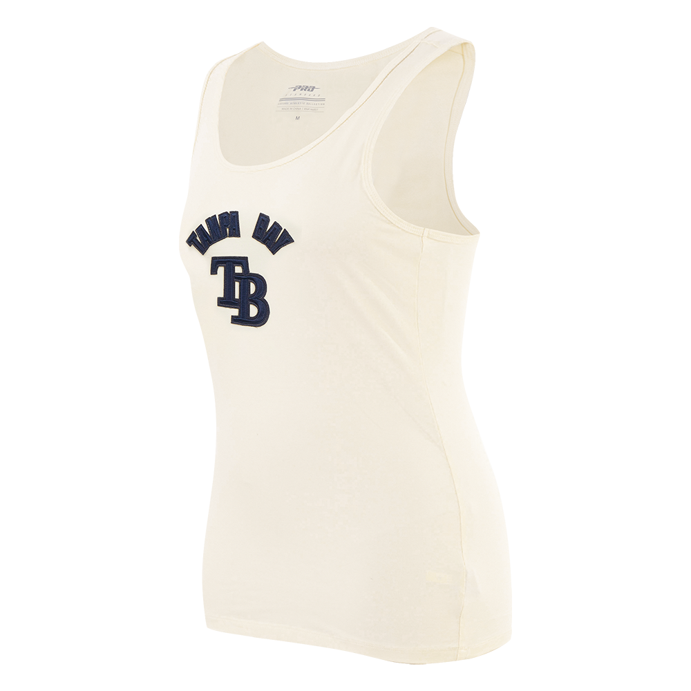 MLB TAMPA BAY RAYS TRIPLE TONAL RELAXED FIT WOMEN'S RACERBACK (EGGSHELL)