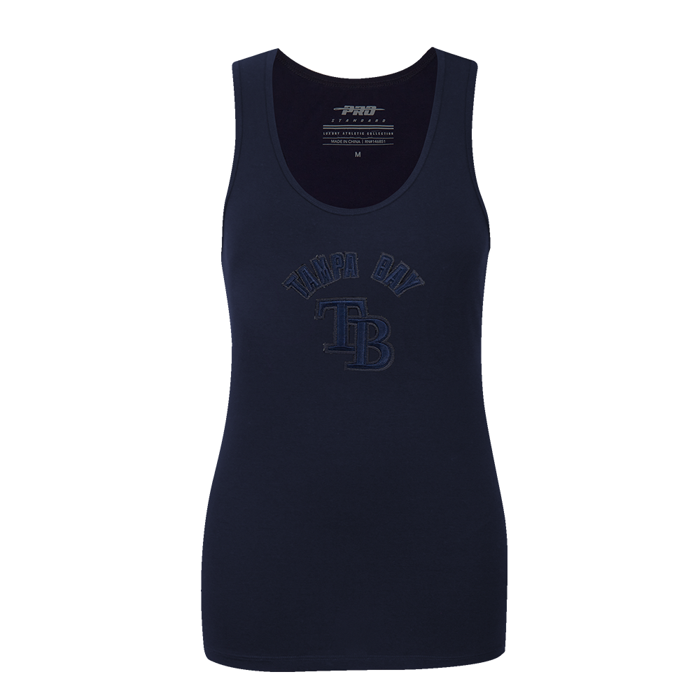MLB TAMPA BAY RAYS TRIPLE TONAL RELAXED FIT WOMEN'S RACERBACK (MIDNIGHT NAVY)