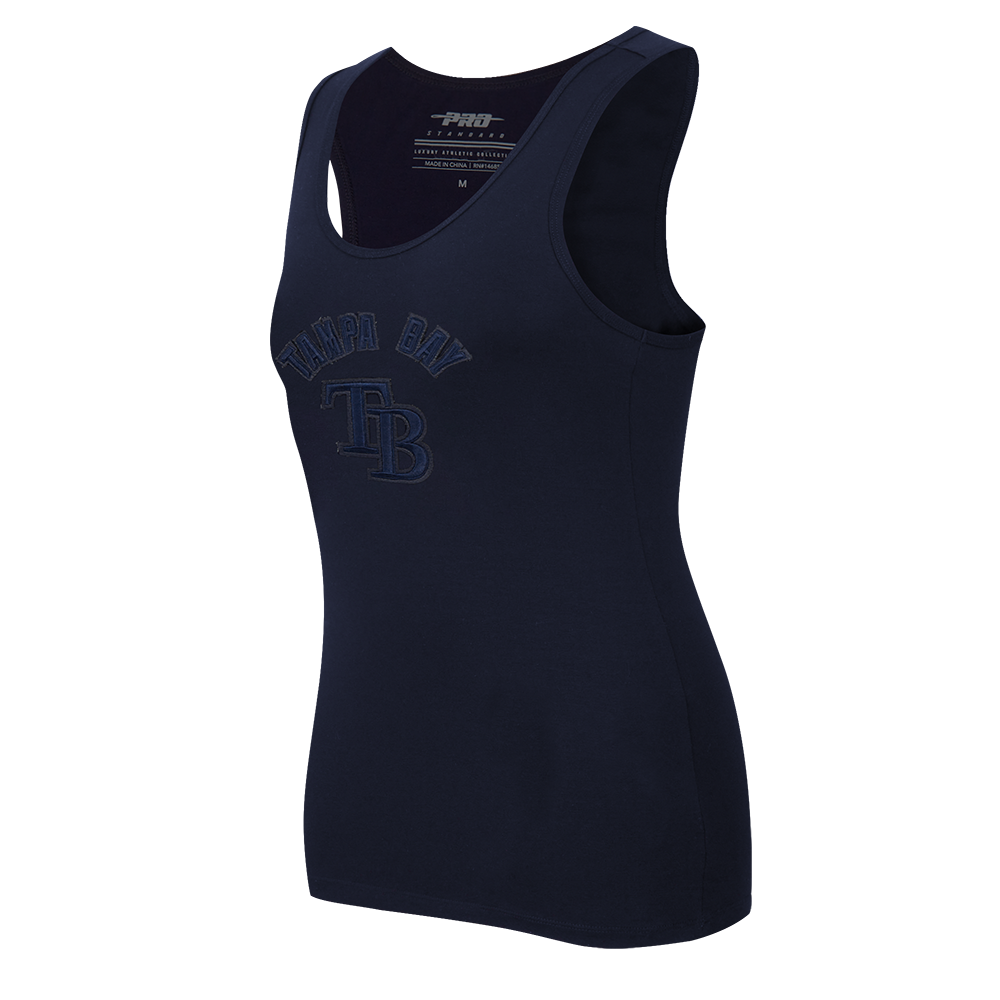 MLB TAMPA BAY RAYS TRIPLE TONAL RELAXED FIT WOMEN'S RACERBACK (MIDNIGHT NAVY)