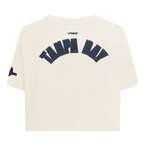 MLB TAMPA BAY RAYS TRIPLE TONAL SINGLE JERSEY BOXY WOMEN'S TEE (EGGSHELL)
