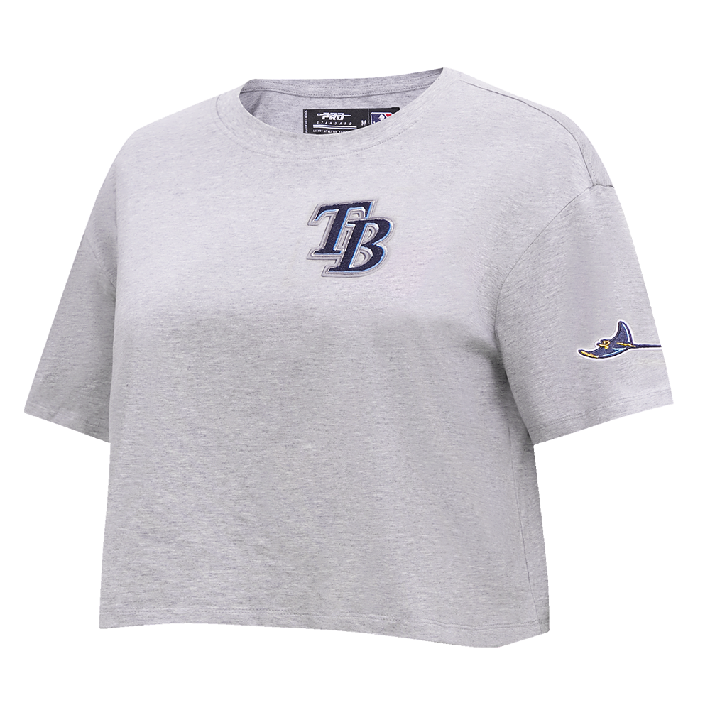 MLB TAMPA BAY RAYS CLASSIC HAUT À COUPE CARRÉE POUR FEMME (GRIS CHINÉ)