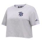 MLB TAMPA BAY RAYS CLASSIC HAUT À COUPE CARRÉE POUR FEMME (GRIS CHINÉ)