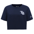 MLB TAMPA BAY RAYS CLASSIC HAUT À COUPE CARRÉE POUR FEMME (MARINE MINUIT)