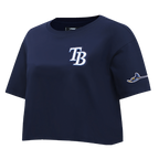 MLB TAMPA BAY RAYS CLASSIC HAUT À COUPE CARRÉE POUR FEMME (MARINE MINUIT)