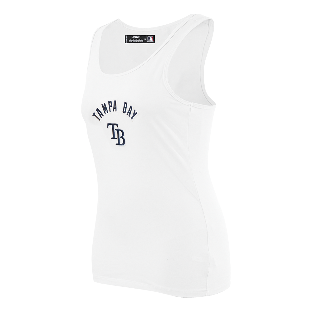 MLB TAMPA BAY RAYS CLASSIC WOMEN'S RELAXED FIT RACERBACK (WHITE)