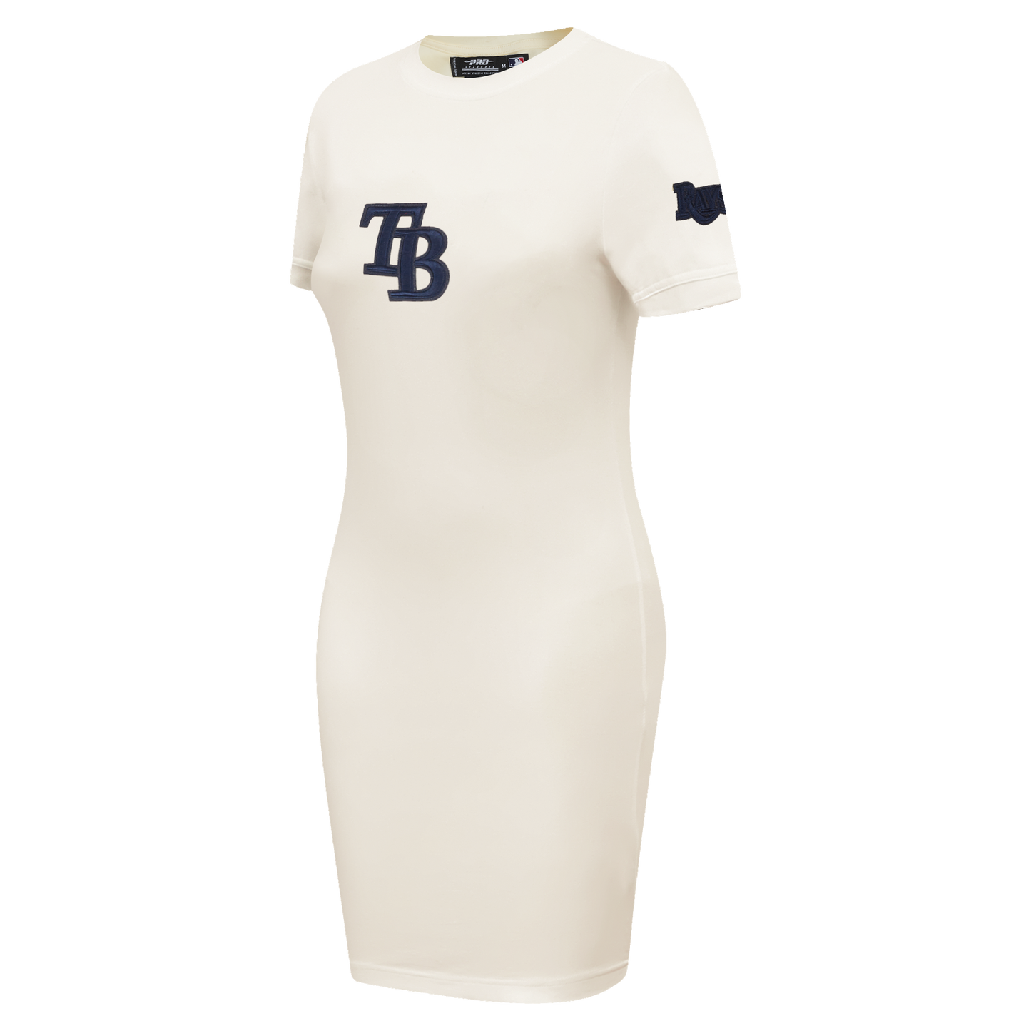 MLB TAMPA BAY RAYS TRIPLE TONAL BODYCON WOMEN'S DRESS (EGGSHELL)
