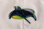 MLB TAMPA BAY RAYS RETRO CLASSIC CHANDAIL À CAPUCHON COURT CÔTELÉ POUR FEMME (COQUILLE D'ŒUF/MARINE MINUIT)