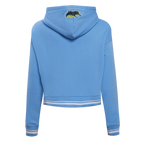 MLB TAMPA BAY RAYS RETRO CLASSIC WOMEN'S RIB CROPPED PULLOVER HOODIE (UNIVERSITY BLUE)