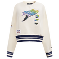 MLB TAMPA BAY RAYS RETRO CLASSIC WOMEN'S RIB CREWNECK (EGGSHELL/ MIDNIGHT NAVY)