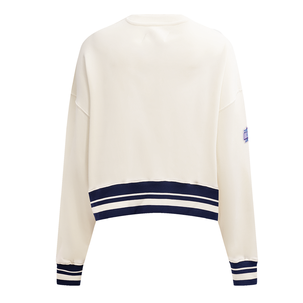 MLB TAMPA BAY RAYS RETRO CLASSIC WOMEN'S RIB CREWNECK (EGGSHELL/ MIDNIGHT NAVY)