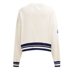 MLB TAMPA BAY RAYS RETRO CLASSIC WOMEN'S RIB CREWNECK (EGGSHELL/ MIDNIGHT NAVY)