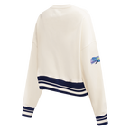 MLB TAMPA BAY RAYS RETRO CLASSIC WOMEN'S RIB CREWNECK (EGGSHELL/ MIDNIGHT NAVY)