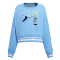 MLB TAMPA BAY RAYS RETRO CLASSIC CHANDAIL À COL ROND CÔTELÉ POUR FEMME (BLEU UNIVERSITÉ)