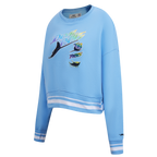 MLB TAMPA BAY RAYS RETRO CLASSIC CHANDAIL À COL ROND CÔTELÉ POUR FEMME (BLEU UNIVERSITÉ)