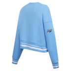 MLB TAMPA BAY RAYS RETRO CLASSIC CHANDAIL À COL ROND CÔTELÉ POUR FEMME (BLEU UNIVERSITÉ)
