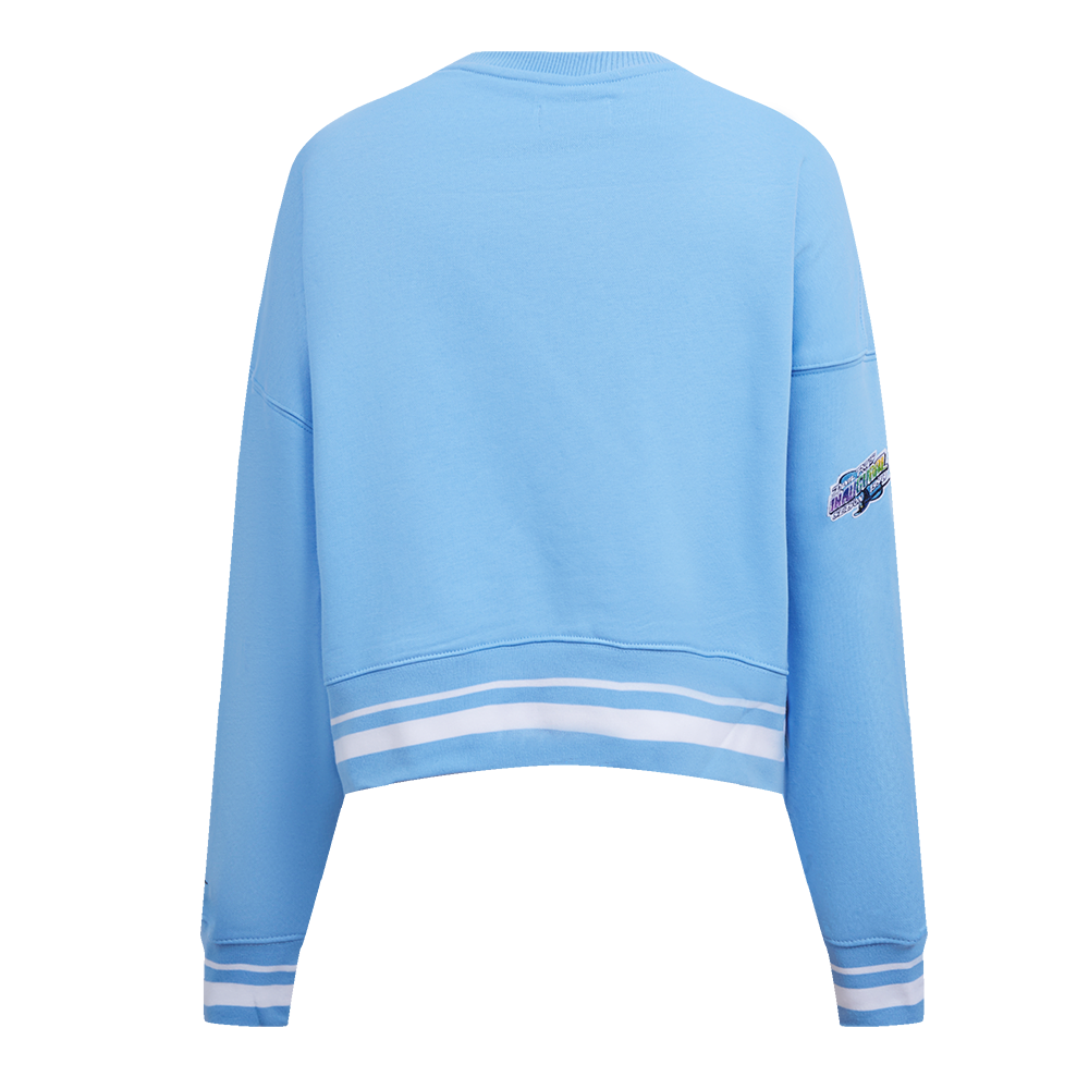 MLB TAMPA BAY RAYS RETRO CLASSIC CHANDAIL À COL ROND CÔTELÉ POUR FEMME (BLEU UNIVERSITÉ)