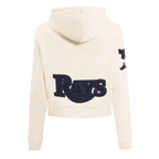 MLB TAMPA BAY RAYS TRIPLE TONAL WOMEN'S DOUBLE KNIT FULL ZIP HOODIE (EGGSHELL)