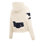 MLB TAMPA BAY RAYS TRIPLE TONAL WOMEN'S DOUBLE KNIT FULL ZIP HOODIE (EGGSHELL)