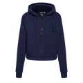 MLB TAMPA BAY RAYS TRIPLE TONAL WOMEN'S DOUBLE KNIT FULL ZIP HOODIE (MIDNIGHT NAVY)