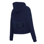 MLB TAMPA BAY RAYS TRIPLE TONAL WOMEN'S DOUBLE KNIT FULL ZIP HOODIE (MIDNIGHT NAVY)